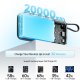 Cuktech 55W Power Bank 20000mAh with Built-in USB-C Cable - White