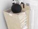 Foldable wall-mounted laundry basket for wall or door, beige