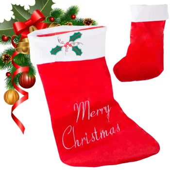 Large Christmas Gift Stocking, 62 cm, Red