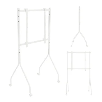 Maclean MC-180 W TV Cart / Stand on Wheels, 37-80", 50kg, VESA 600x400, White
