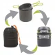 4Fizjo Mountain Goat Camping Cookware Set, 1.2L, Grey/Green