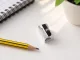 Compact Single Hole Metal Pencil Sharpener, Silver