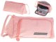 School Double Pencil Writing Supplies Cosmetic Case, Pink