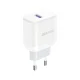 Dudao A20EU USB-A 18W network charger - white + USB-A - Lightning cable