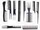 Professional Hairdressing Combs Set with Case, 10 pcs