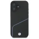 BMW iPhone 16 Case Sign Leather Textured And Line MagSafe, Black