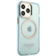 Guess Gold Outline Translucent MagSafe Case for iPhone 13 / 13 Pro - Blue