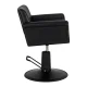 Hairdressing Chair Gabbiano Lucca, Black with Black Base