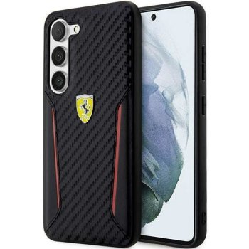 Ferrari Samsung Galaxy S23+ Case Carbon Contrast Edges Black