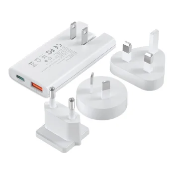 Choetech PD6011 65W GaN USB-C + USB-A Wall Charger, White