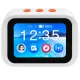 Smart desk clock with AI assistant and Bluetooth speaker, white