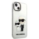 Karl Lagerfeld Glitter Karl&Choupette Case for iPhone 14 Plus - Transparent