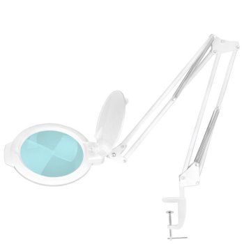 Glow Moonlight 8013/6" LED Magnifying Table Lamp, White