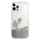 Guess iPhone 12 Pro Max Case Glitter Vintage Script, Silver