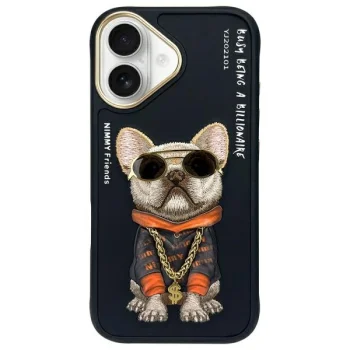 Nimmy Glasses Cool Dog Case for iPhone 16 6.1" - Black
