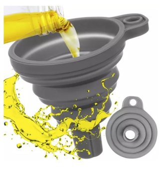 Folding Silicone Funnel, grey