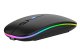 Rechargeable Wireless Mouse with RGB Lighting, Black