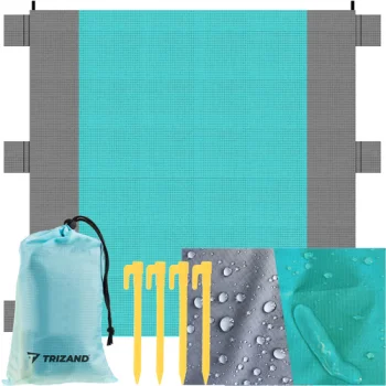 Trizand Beach / Picnic Blanket 208x208 cm, Grey/Blue