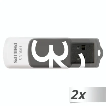 Philips Vivid Edition 32GB USB 3.0 Flash Drive, 2-Pack, Shadow Grey
