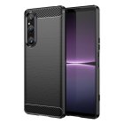 Sony Xperia 1 V Carbon Flexible Cover TPU Case, Black