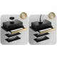 Berdsen BE-60-LW Telescopic Built-in Cooker Hood 60 cm, Black and Gold