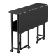 Maclean MC-126 B Folding Desk with Wheels, 100x58cm, Black