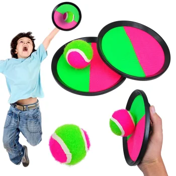 Catch Ball Hook and Loop Game, 2 Paddles + Ball