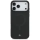 Mercedes iPhone 17 Pro Max Case Plain Smooth Leather MagSafe, Black