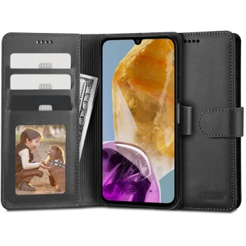 Tech-Protect Wallet Case for Samsung Galaxy M15 5G, Black