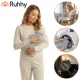Ruhhy Rubber Hot Water Bottle 1.8L with Grey Plush Cover