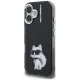 Karl Lagerfeld IML Aquarelle Choupette & Logo iPhone 16 Case, Black