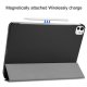 Apple iPad Pro 11\'\' (2024) (A2837 A2925) PU Leather Protective Tri-fold Book Case Cover, Black