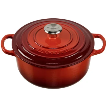 Le Creuset Signature Round Cast Iron Casserole 20 cm, 2.4 L, Cerise