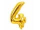 Foil Balloon Number 4 for Birthday Party 66cm, Gold