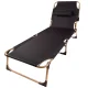Luaro Folding Camping Bed with Adjustable Backrest, 193 cm, Grey