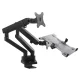 Maclean MC-813 Desk Mount for Monitor and Laptop, 17\"-32\", 2x8kg