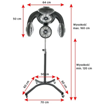 Professional Standing Hair Processor Gabbiano GL-505S, grey