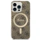 Guess 4G Print MagSafe Bundle for iPhone 13 Pro - Case & Charger - Brown