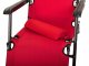 Garden Beach Deck Chair Folding Sunbed with with Headrest, Red