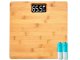 Bamboo Electronic Bathroom Scales with LCD Display and Thermometer, 180 kg