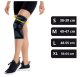 4FIZJO FLEX KN02 Elastic Knee Support Brace Bandage for Sport Fitness, Size L
