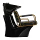 Gabbiano Prato Hairdressing Wash Unit, Black/Gold
