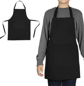 Virtuves priekšauts gatavošanai ar regulējamu siksnu un kabatām