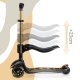 Nukido Flippo Kids 3-Wheel Scooter with Seat, Gold