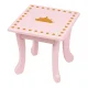 Kids Vanity Set with Mirror and Stool for Girls, Pink