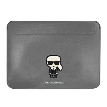 Karl Lagerfeld Saffiano Ikonik Karl Laptop Sleeve 13-14" Silver