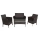 Polyrattan Garden Furniture Set Gardlov 26911, brown