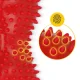 4FIZJO Spiky Peanut Massage Ball for Trigger Point Therapy, Red