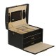 Large Jewellery Box Organiser with Drawers and Mirror, Black