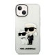 Karl Lagerfeld Glitter Karl&Choupette Case for iPhone 14 Plus - Transparent